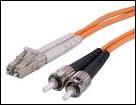 LC TO ST MULTIMODE DUPLEX ORANGE FIBER OPTIC CABLE