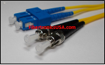 SC to ST Duplex Single Mode 9/125um Fiber Optic Patch Cable 