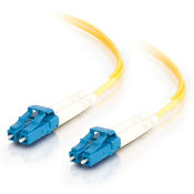 LC/LC Duplex 9/125 Single Mode Fiber Patch Cable - Yellow 1M